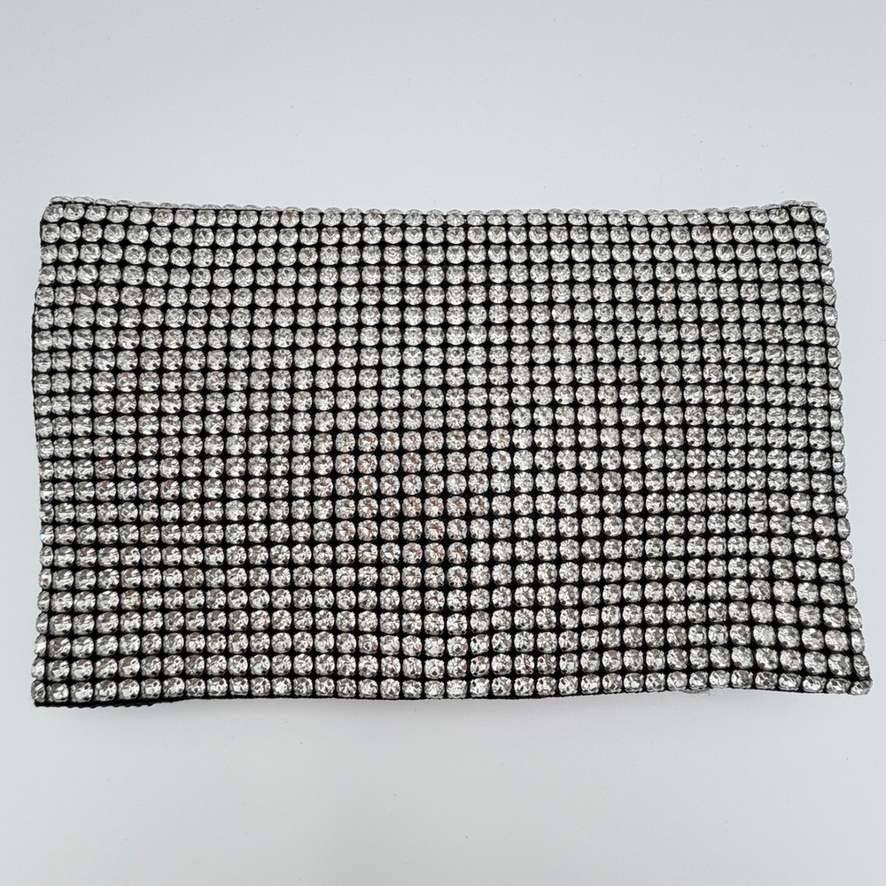 Amber Sceats Stella‎ Crystal Clutch Satin Evening Bag with Chain Strap New